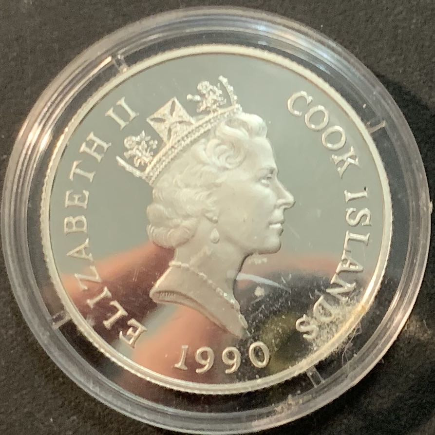 紫瑗钱币—微拍第61期  库克群岛 1990年 92巴塞罗那奥运会 短跑 10元 10克 0.925银 精制