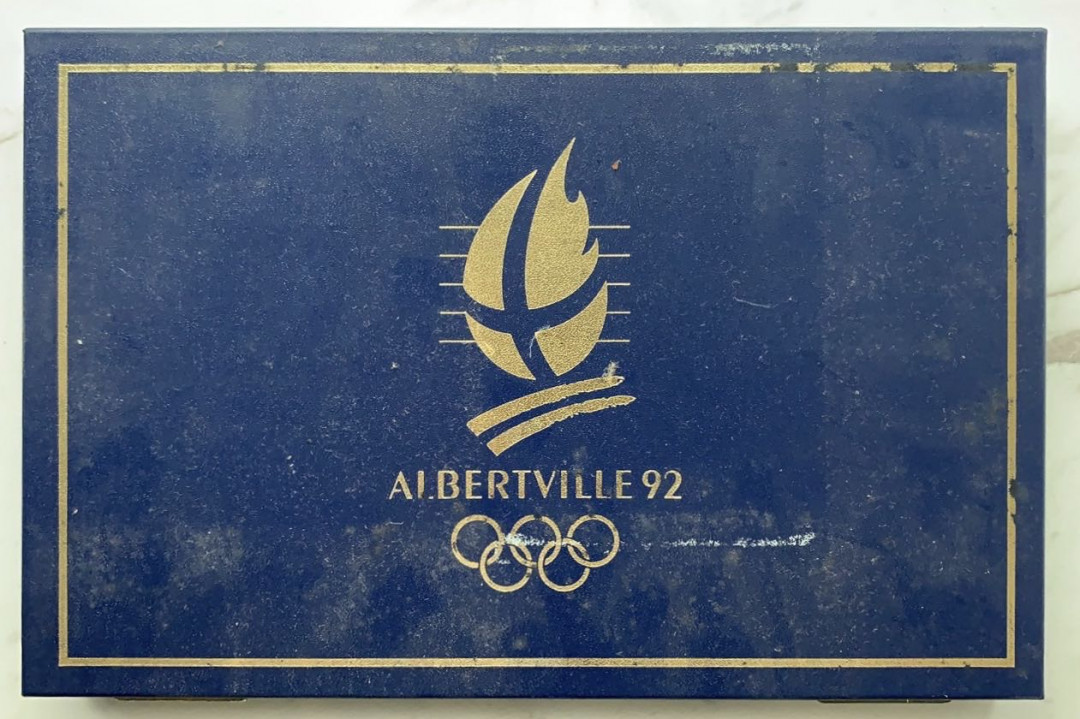 紫瑗钱币—微拍第61期  法国 1992年 阿尔贝维尔冬奥会 10枚全套 共222克 0.9银 精制 原盒证书