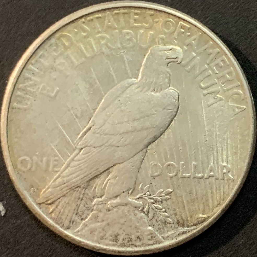 紫瑗钱币—微拍第61期  美国 1922年 和平鸽 1美元 26.73克 0.9银 AU