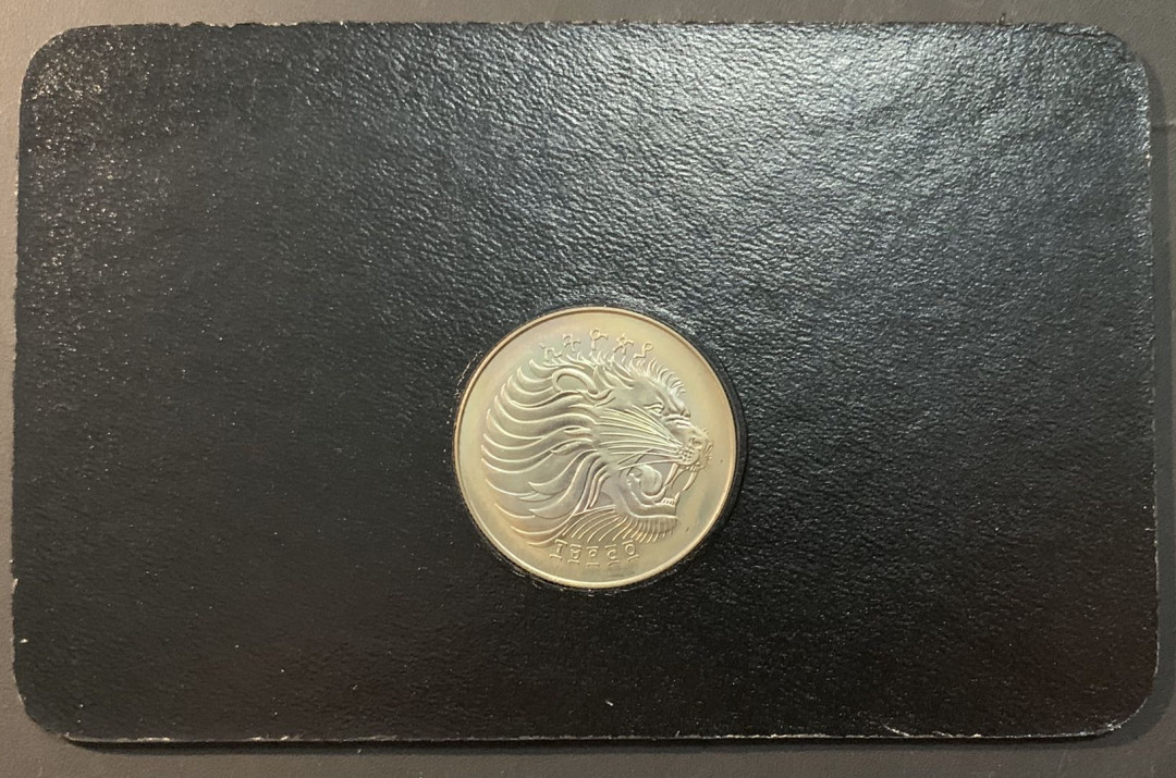 紫瑗钱币—微拍第61期  埃塞俄比亚 1982年 西班牙世界杯 2比尔 镍币 德国原装卡