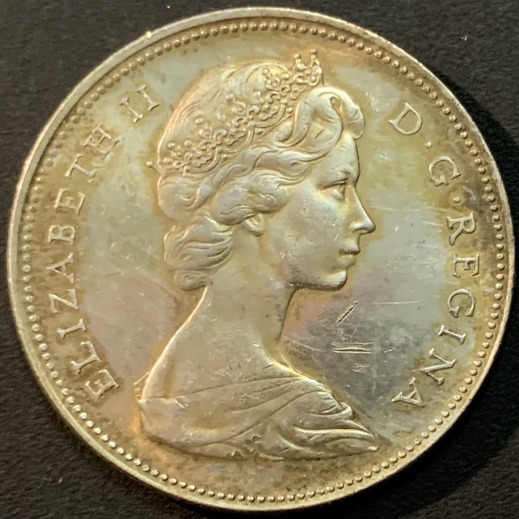 紫瑗钱币—微拍第61期  加拿大 1966年 伊丽莎白 划船 1元 23.5克 0.8银