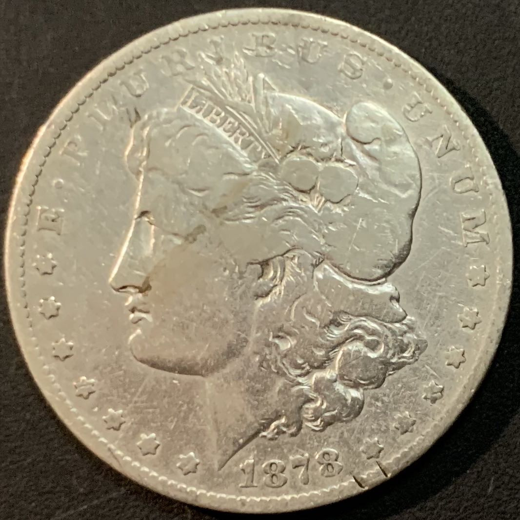 紫瑗钱币—微拍第61期  美国 1878年 摩根 大头妹 1美元 26.73克 0.9银