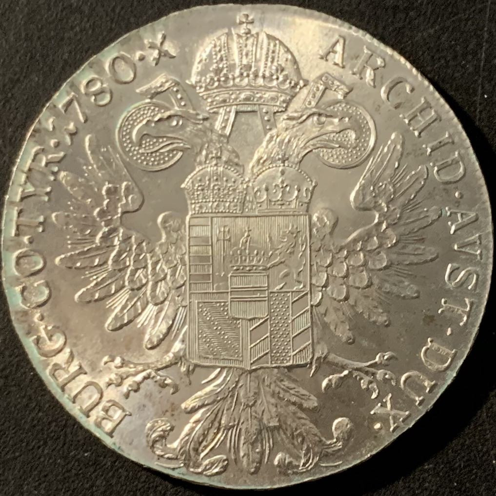 紫瑗钱币—微拍第62期  奥匈帝国 1780年 大奶妈 1泰勒 后铸 28.06克 0.833银