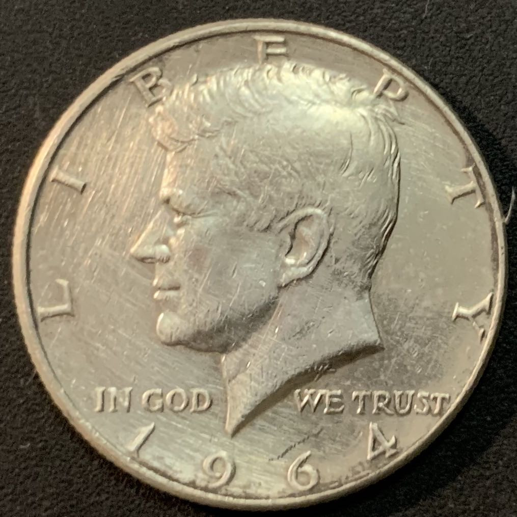 紫瑗钱币—微拍第62期  美国 1964年 肯尼迪 50美分 12.5克 0.9银