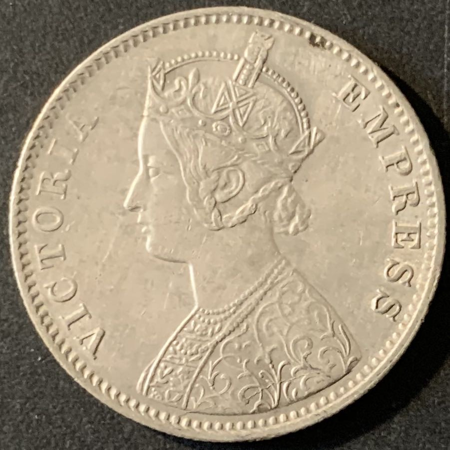 紫瑗钱币—微拍第62期  英属印度 1901年 维多利亚 1卢比 11.67克 0.917银
