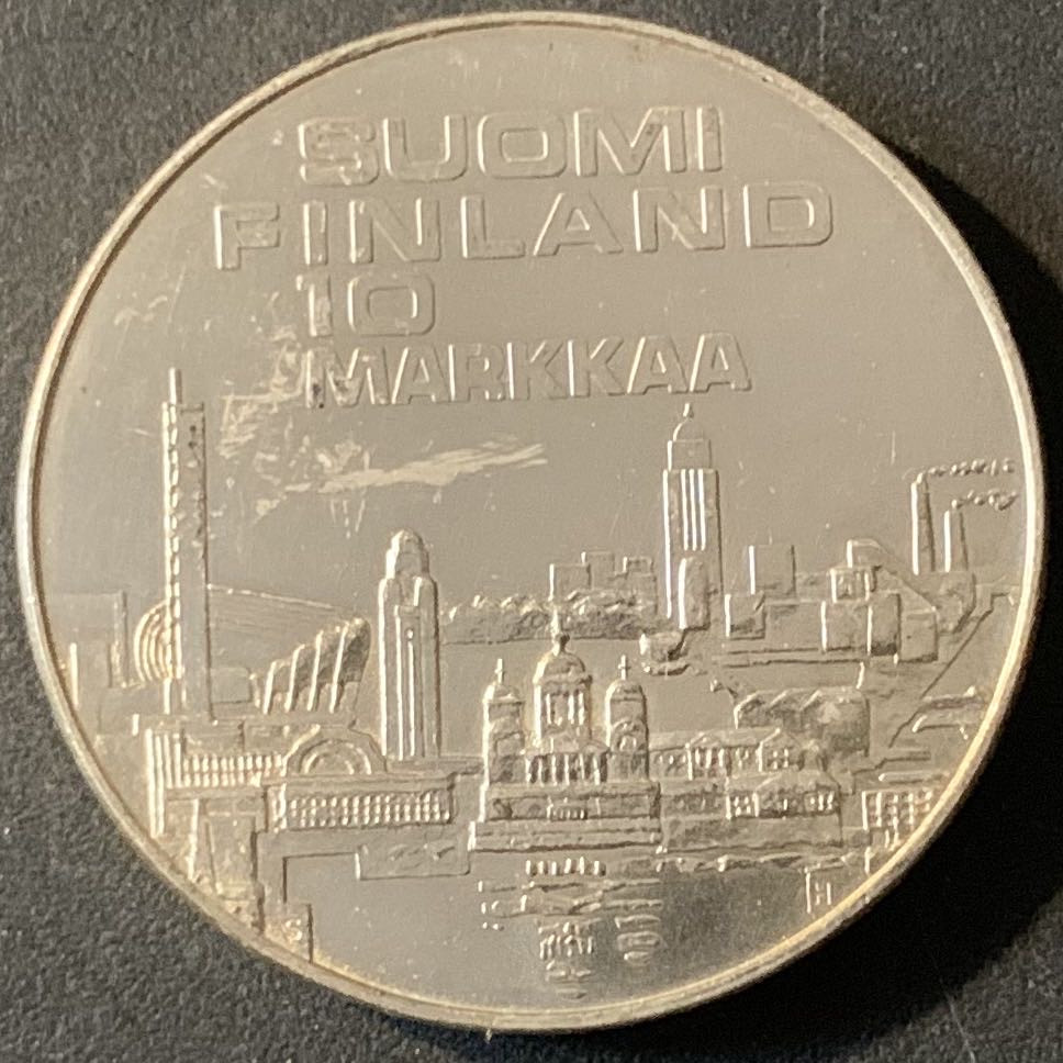 紫瑗钱币—微拍第62期  芬兰 1971年 欧洲田径赛 10马克 24.2克 0.5银