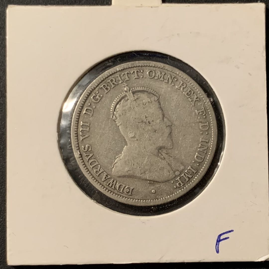 紫瑗钱币—微拍第62期  澳大利亚 1910年 爱德华七世 1佛罗林 11.31克 0.925银 单独年版