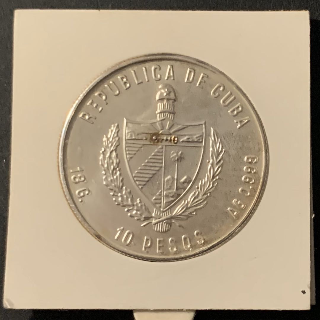 紫瑗钱币—微拍第62期  古巴 1980年 莫斯科奥运会 10比索 18克 0.999银