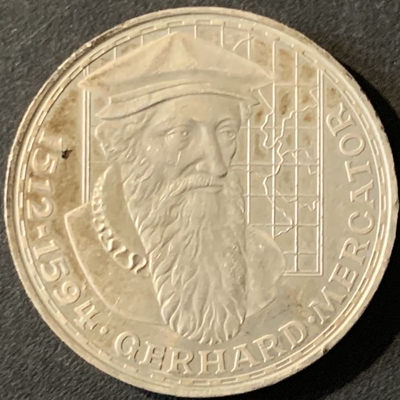 紫瑗钱币—微拍第62期  - 德国 1969年 格哈德逝世375周年 5马克 11.2克 0.625银