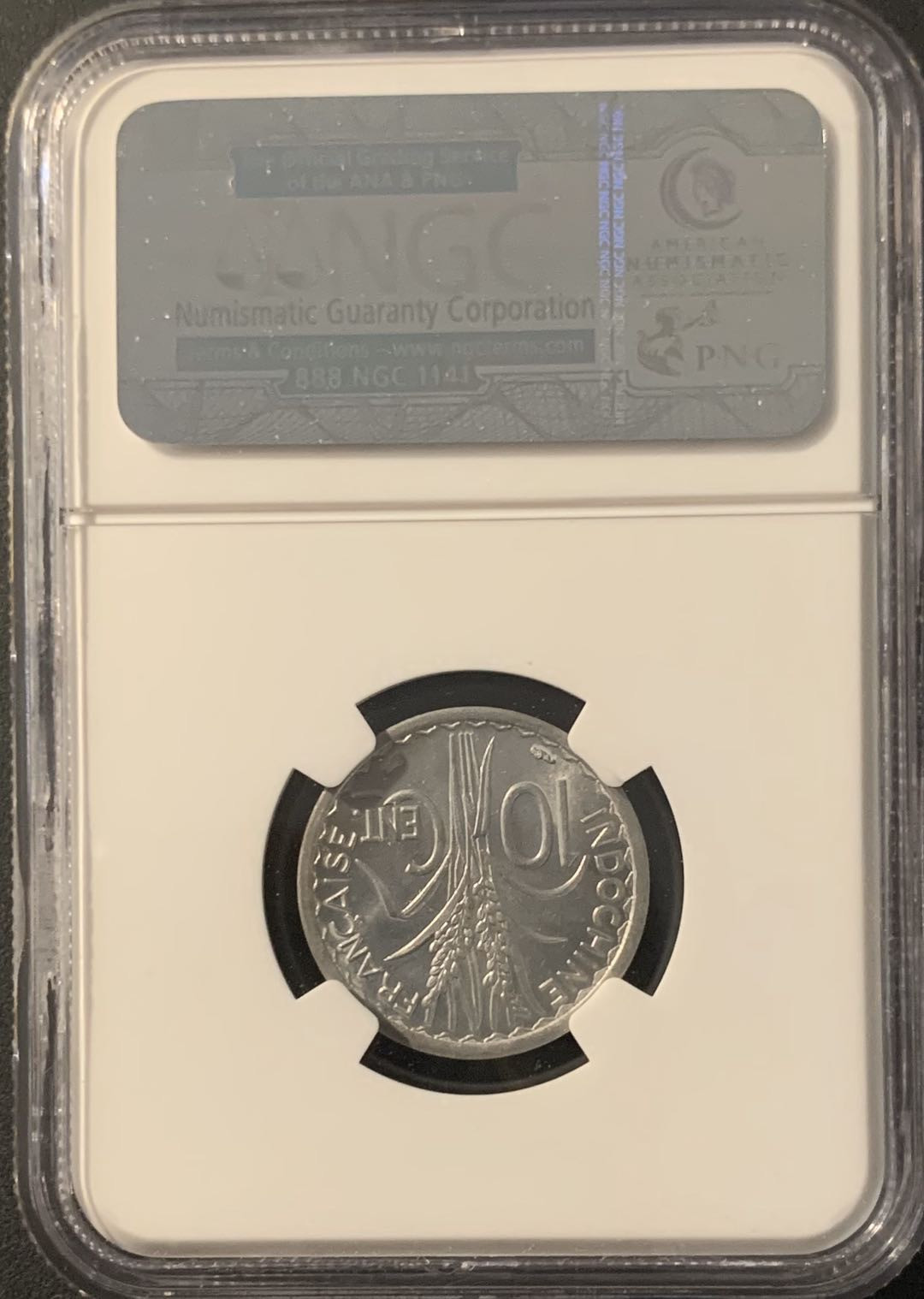 紫瑗钱币—微拍第62期  法属印度支那 1945年 女神 10分 NGC MS66