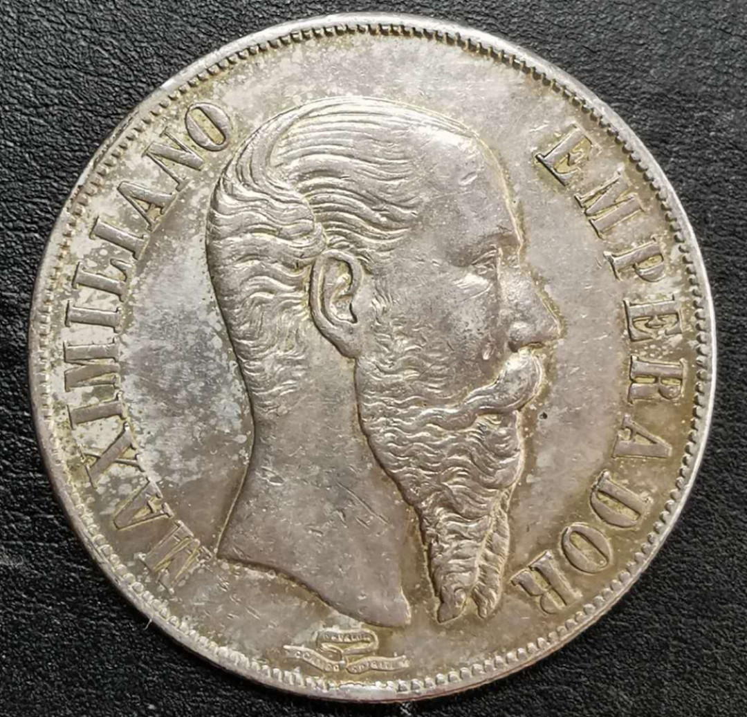 凡希社世界钱币微拍第一百二十期精品专场 1866墨西哥马克西米连比索大银AU