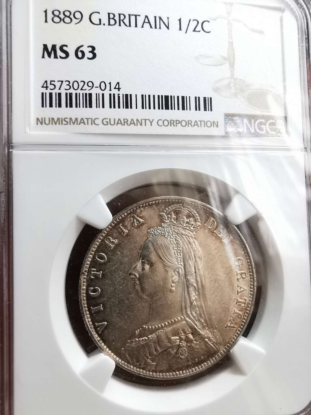 凡希社世界钱币微拍第一百二十期精品专场 1889老维高冠1/2克朗NGC-MS63