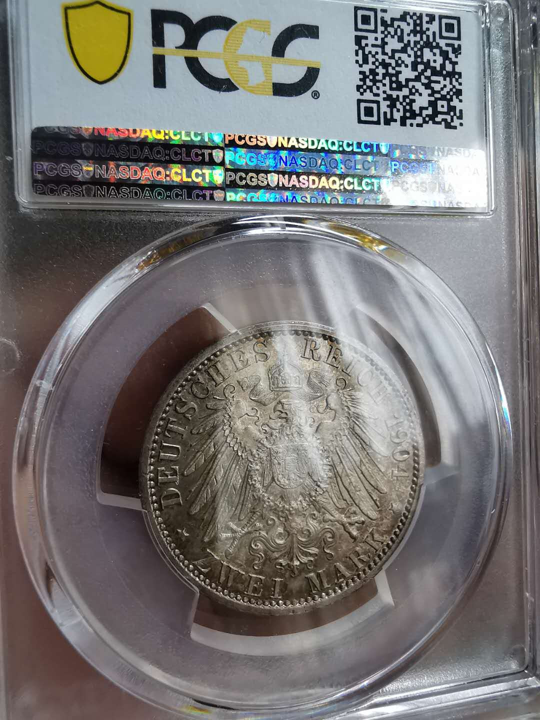 凡希社世界钱币微拍第一百二十期精品专场 稀！1904吕贝克双头鹰2马克PCGS-MS66顶级品！