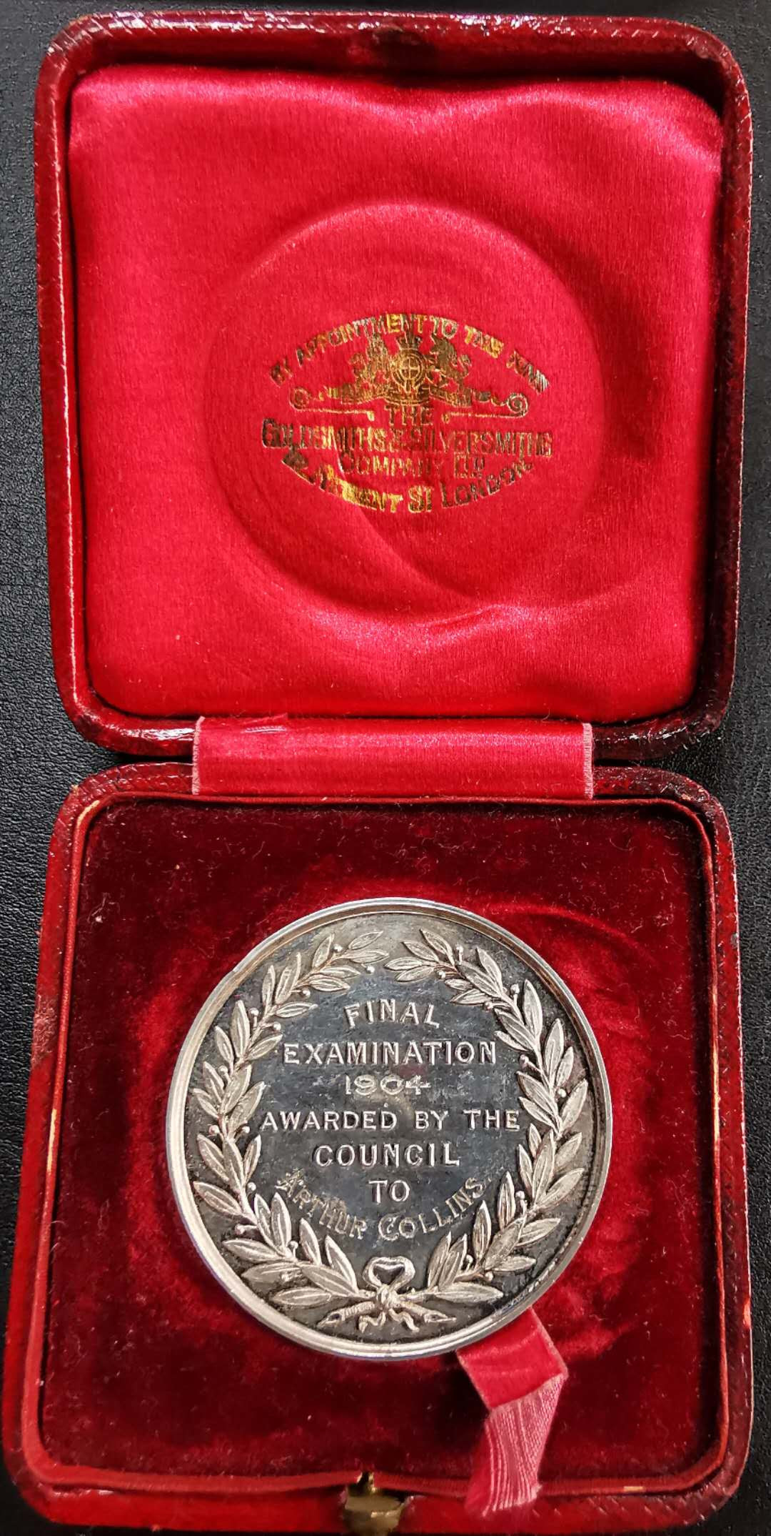 凡希社世界钱币微拍第一百二十期精品专场 1904英国会计师协会银质奖章附原盒