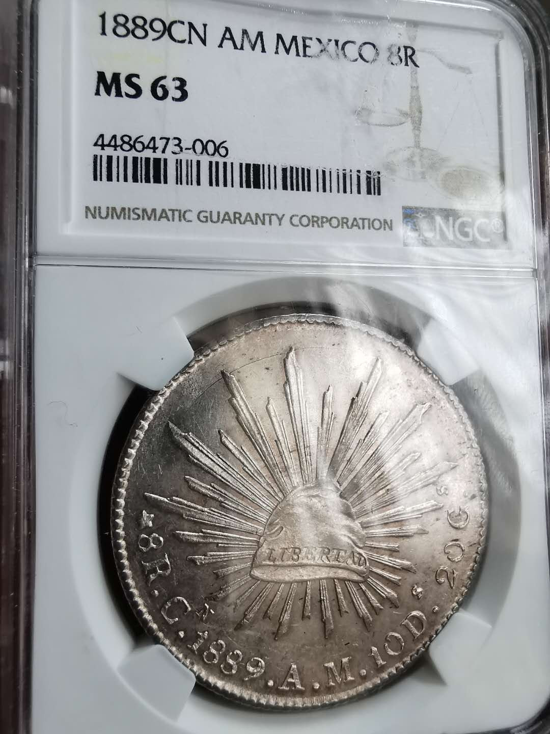 凡希社世界钱币微拍第一百二十期精品专场 1889CN墨西哥鹰洋NGC-MS63