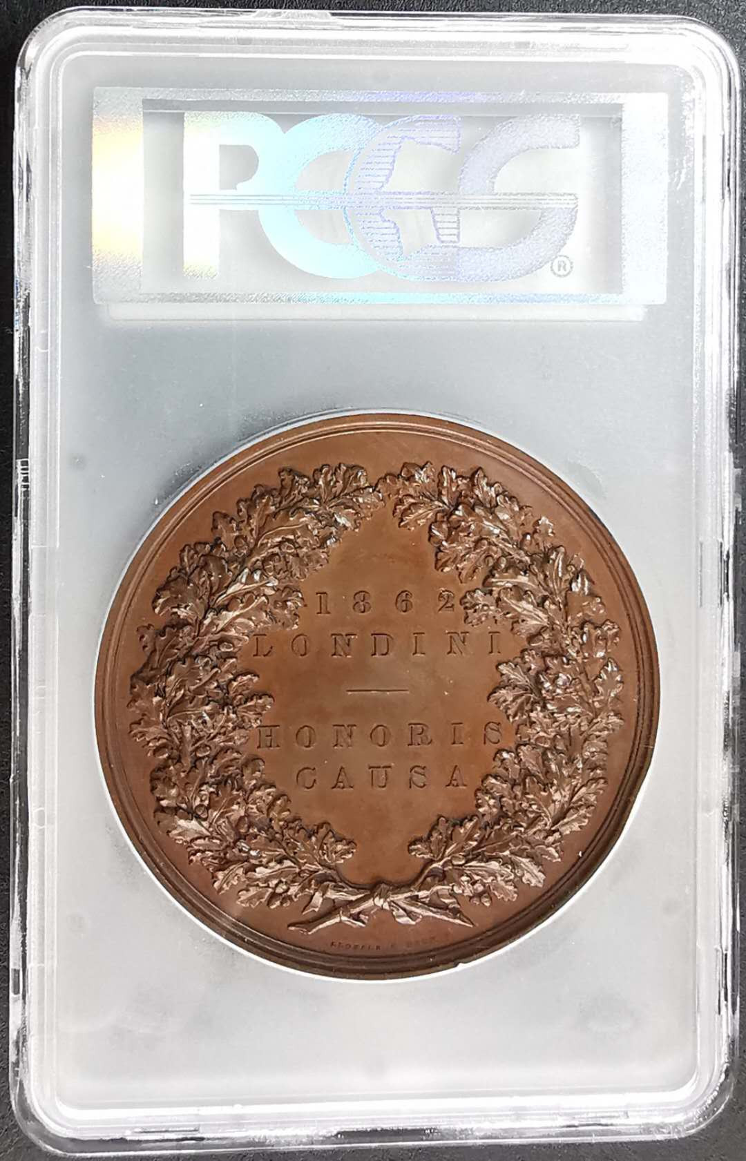 凡希社世界钱币微拍第一百二十期精品专场 稀！1862英国伦敦世博会大型经典章PCGS-SP64 WYON作品！