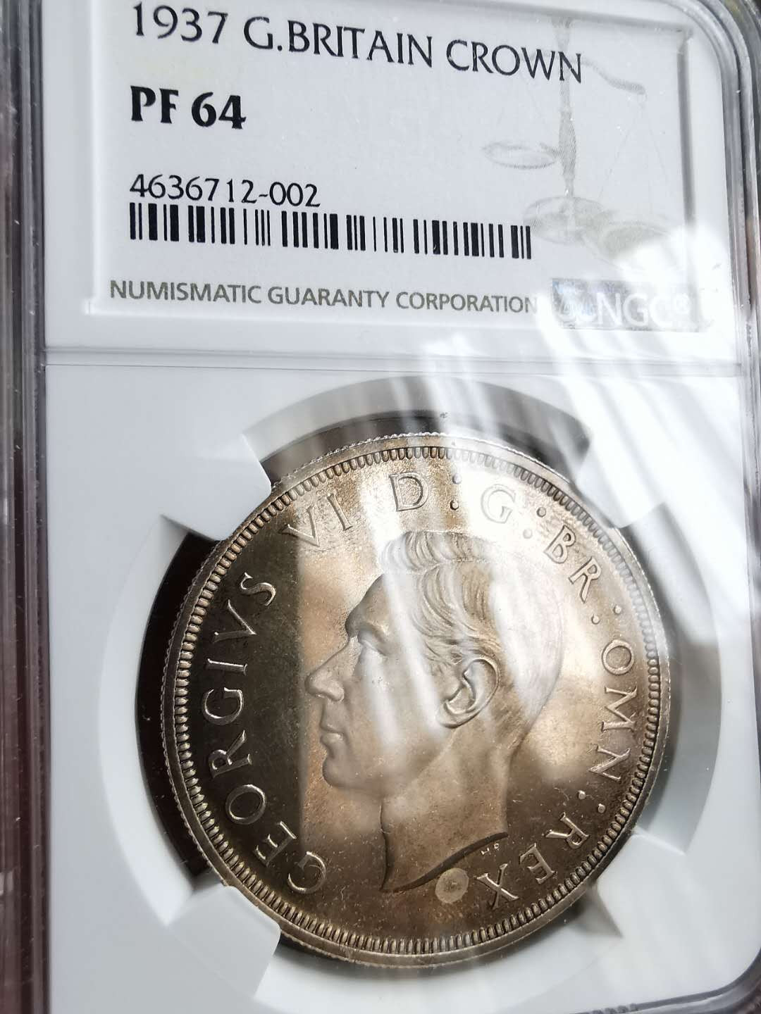 凡希社世界钱币微拍第一百二十期精品专场 1937英国乔六精铸克朗大银NGC-PF64