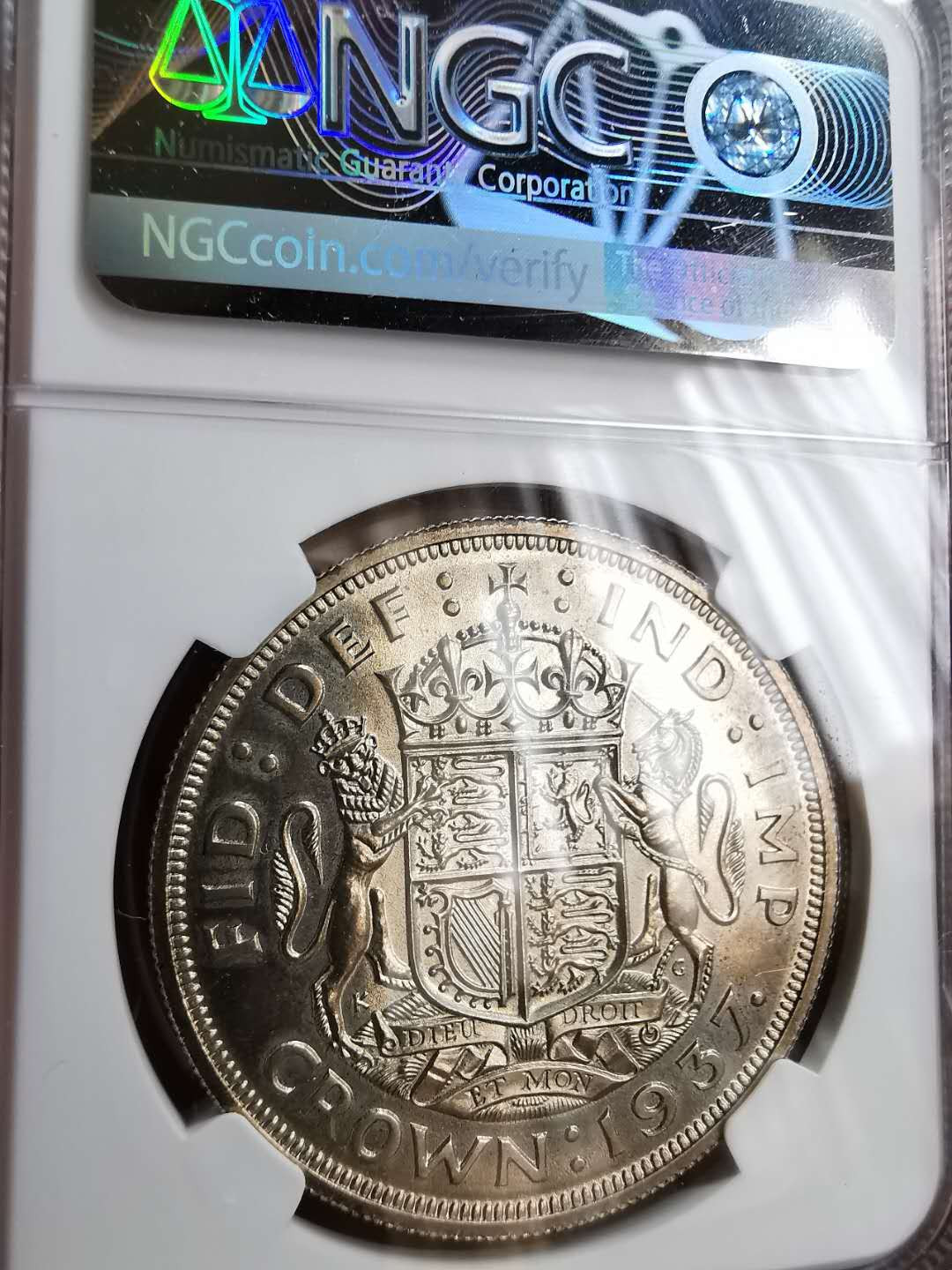 凡希社世界钱币微拍第一百二十期精品专场 1937英国乔六精铸克朗大银NGC-PF64