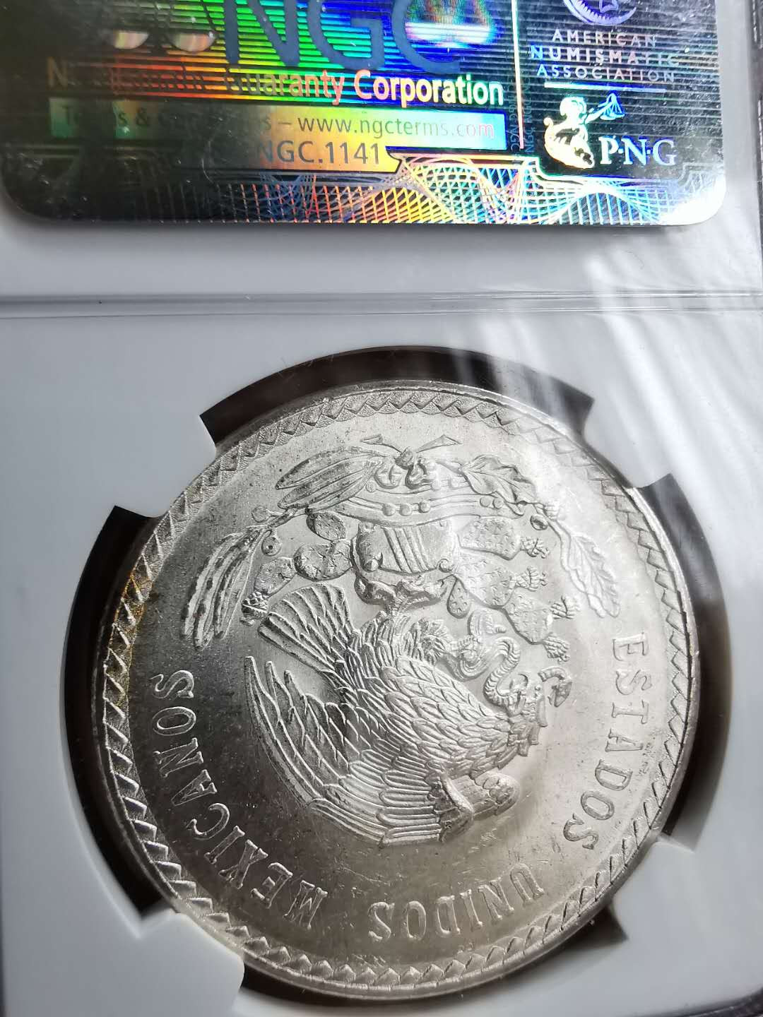 凡希社世界钱币微拍第一百二十期精品专场 1948墨西哥印第安人比索大银NGC-MS63