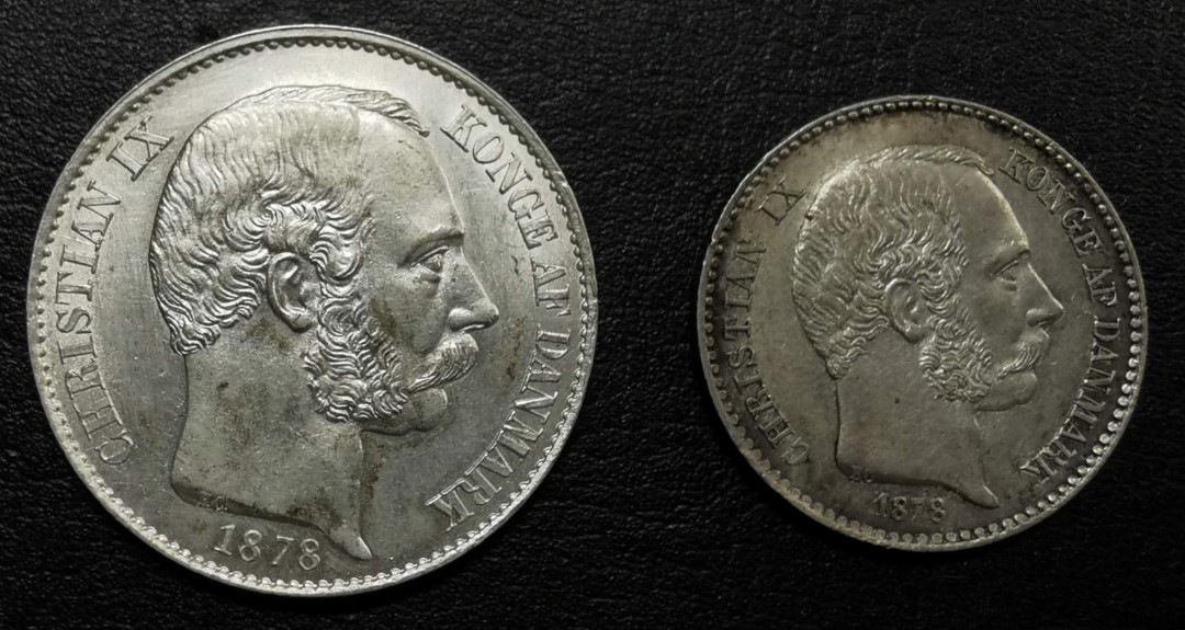 凡希社世界钱币微拍第一百二十期精品专场 1878丹属西印度20分10分一对AU-UNC高等级！