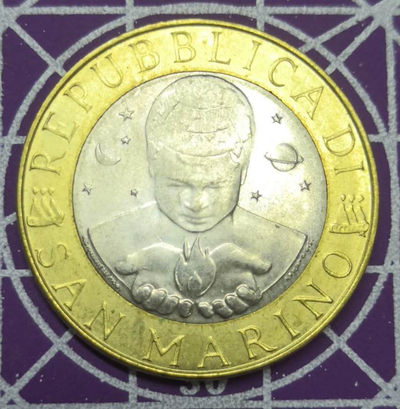 燕姐换藏第三十二拍 2000年圣马力诺1000里拉双色流通币