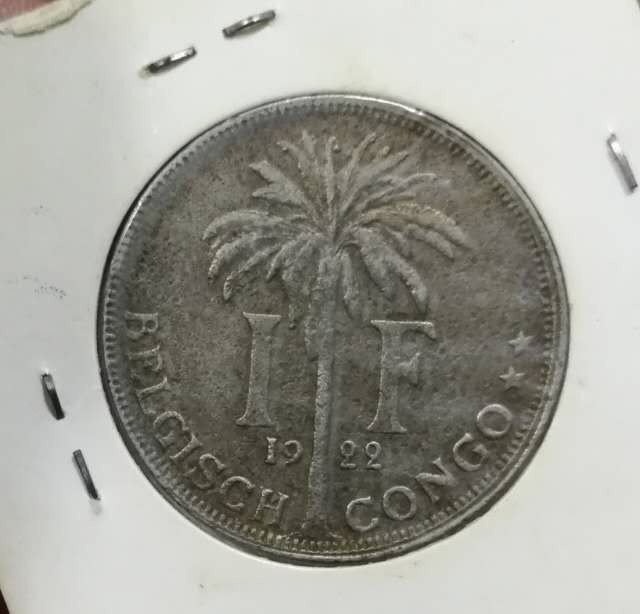 北京马甸外国币专卖第七期，陆续上新，欢迎关注 	1922年比属刚果1F，品相如图