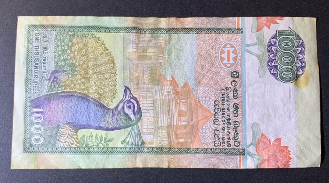 紫瑗钱币—微拍第63期—纸币场  斯里兰卡 2001年 1000卢比 流通品