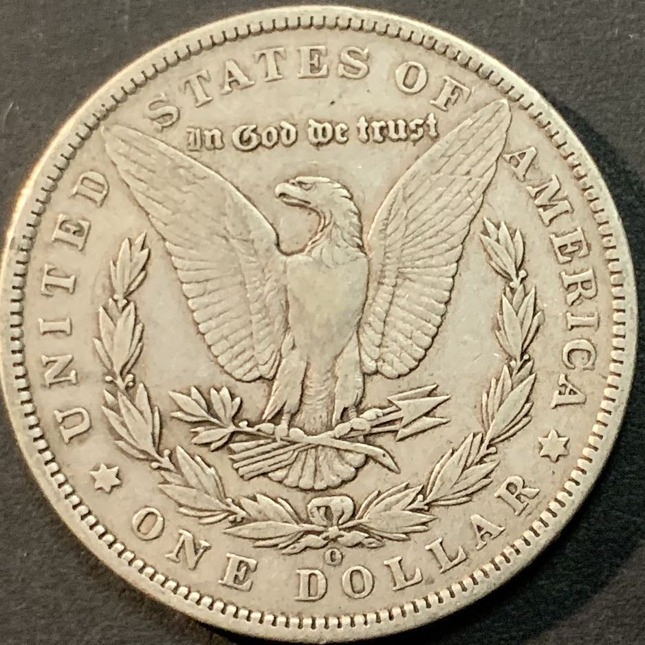 紫瑗钱币—微拍第64期  美国 1891年 O版 摩根 大头妹 1美元 26.73克 0.9银