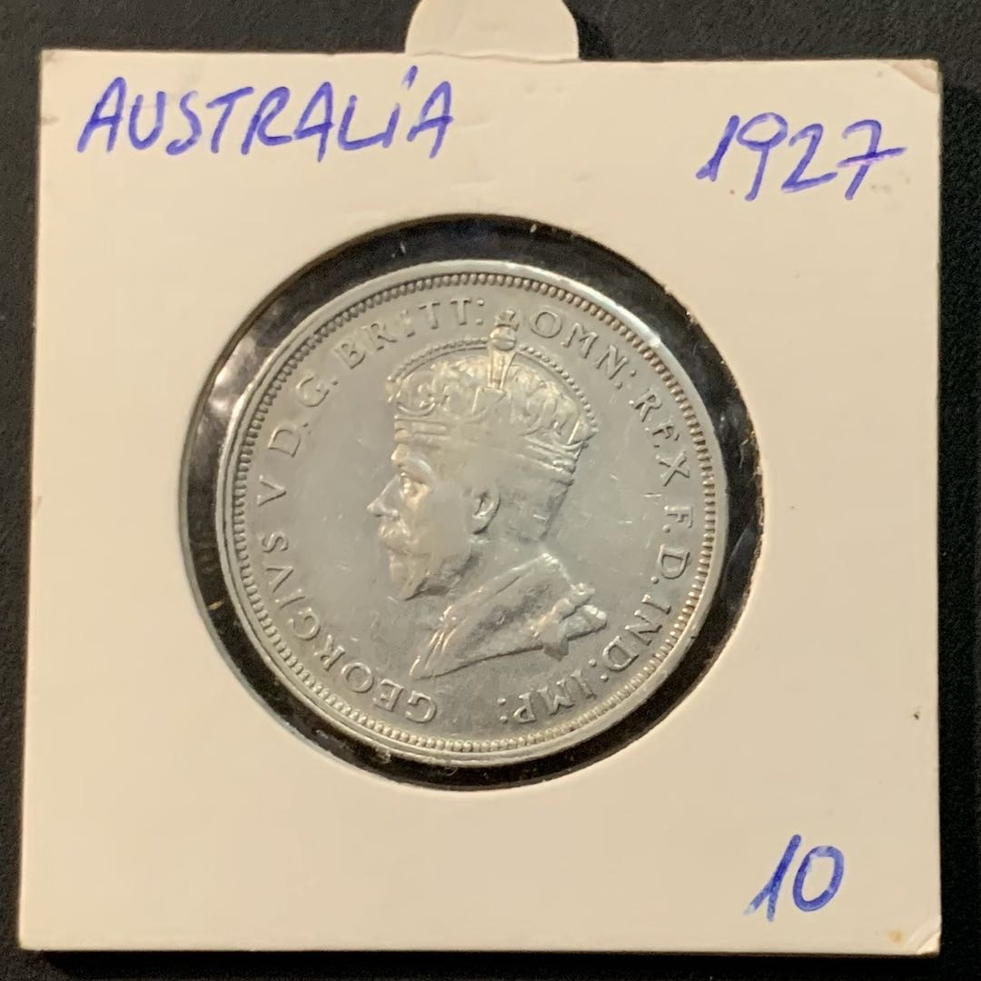 紫瑗钱币—微拍第64期  澳大利亚 1927年 堪培拉议会大厦开幕 1佛罗林 11.31克 0.925银