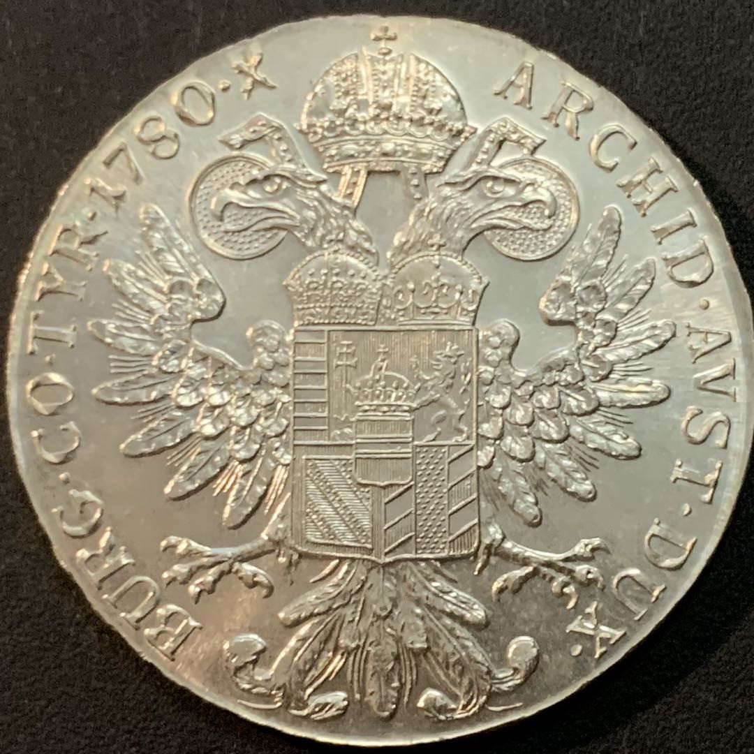 紫瑗钱币—微拍第64期  奥匈帝国 1780年 大奶妈 1泰勒 后铸 28.06克 0.833银 UNC