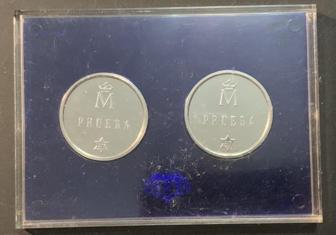 紫瑗钱币—微拍第64期  西班牙 1987年 500比塞塔 样币 2枚一套 原厂盒