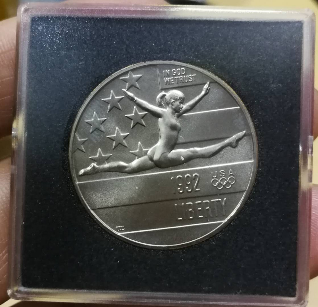 北京马甸外国币专卖第七期，陆续上新，欢迎关注 1992年美国半美元第25届巴塞罗那奥运会纪念币，