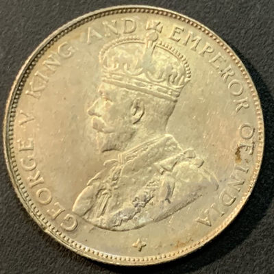 紫瑗钱币—微拍第74期  - 海峡 1920年 海峡 50分 银币 8.2克 0.5银 UNC