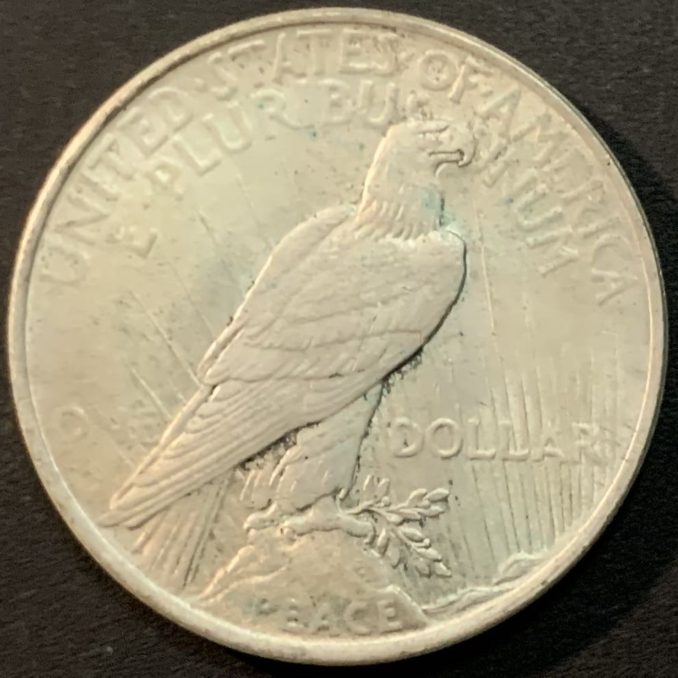 紫瑗钱币—微拍第64期  美国 1923年 和平鸽 1美元 26.73克 0.9银 UNC