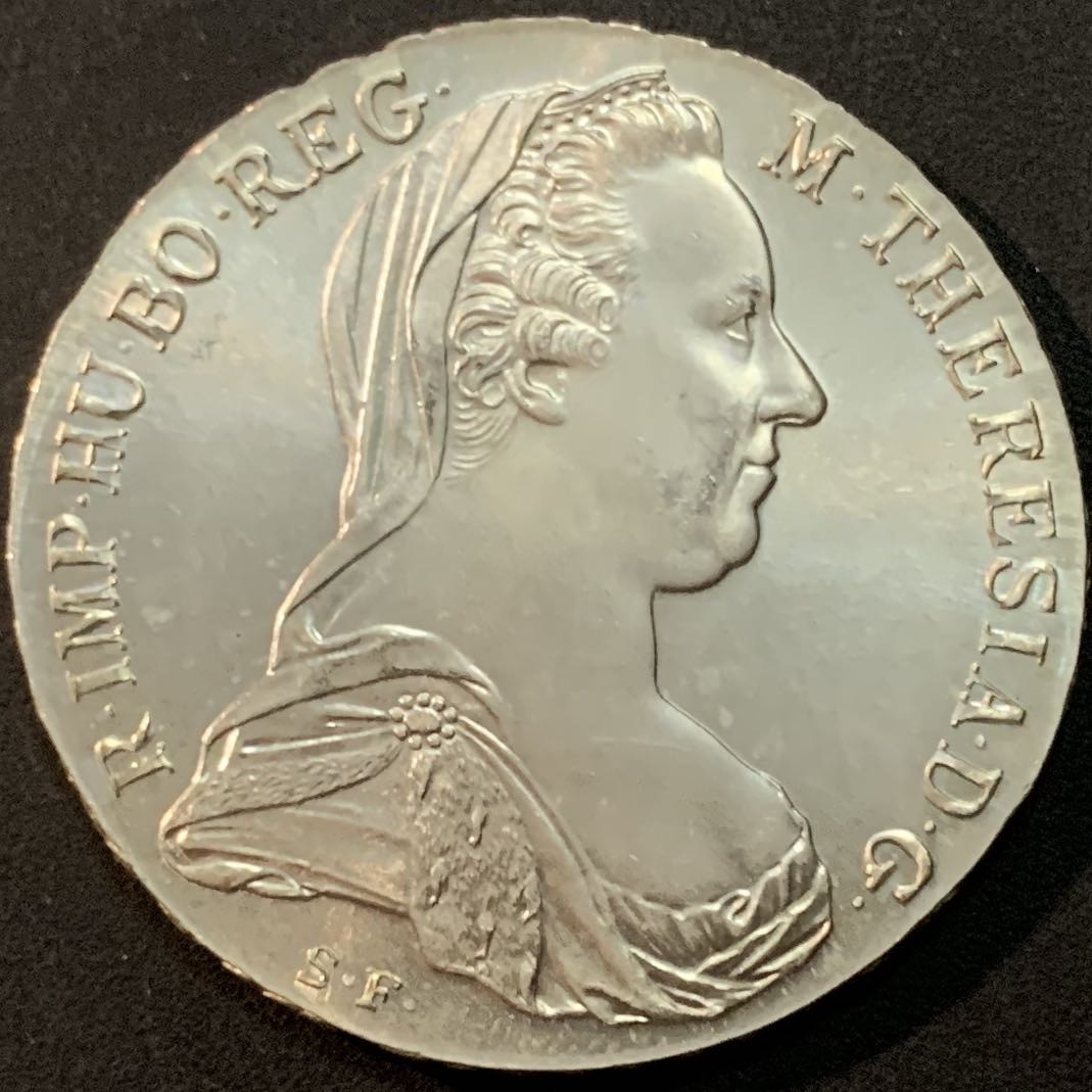 紫瑗钱币—微拍第64期  奥匈帝国 1780年 大奶妈 1泰勒 后铸 28.06克 0.833银 UNC