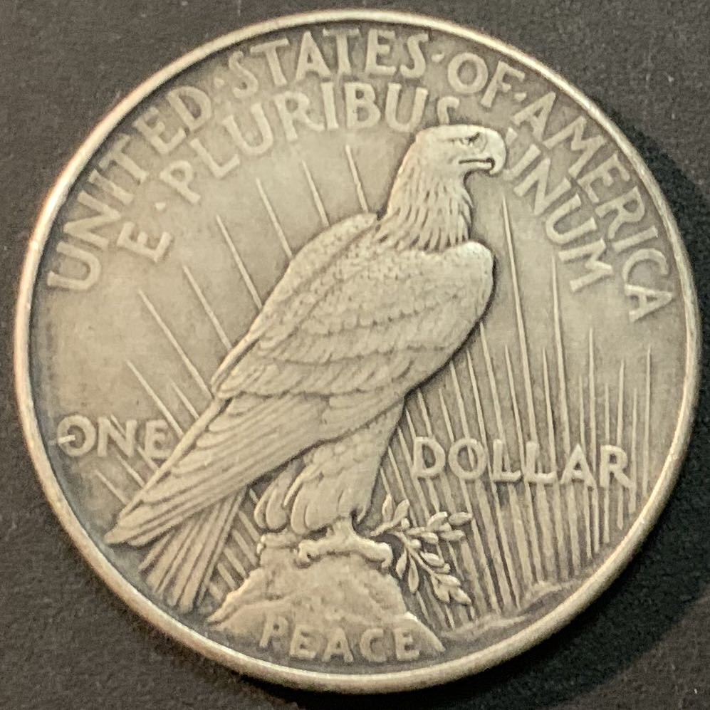 紫瑗钱币—微拍第64期  美国 1922年 和平鸽 1美元 26.73克 0.9银