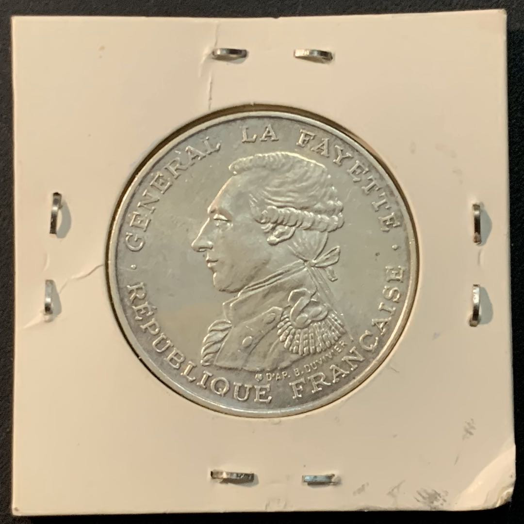 紫瑗钱币—微拍第64期  法国 1987年 拉斐特将军诞辰230周年 100法郎 15克 0.9银