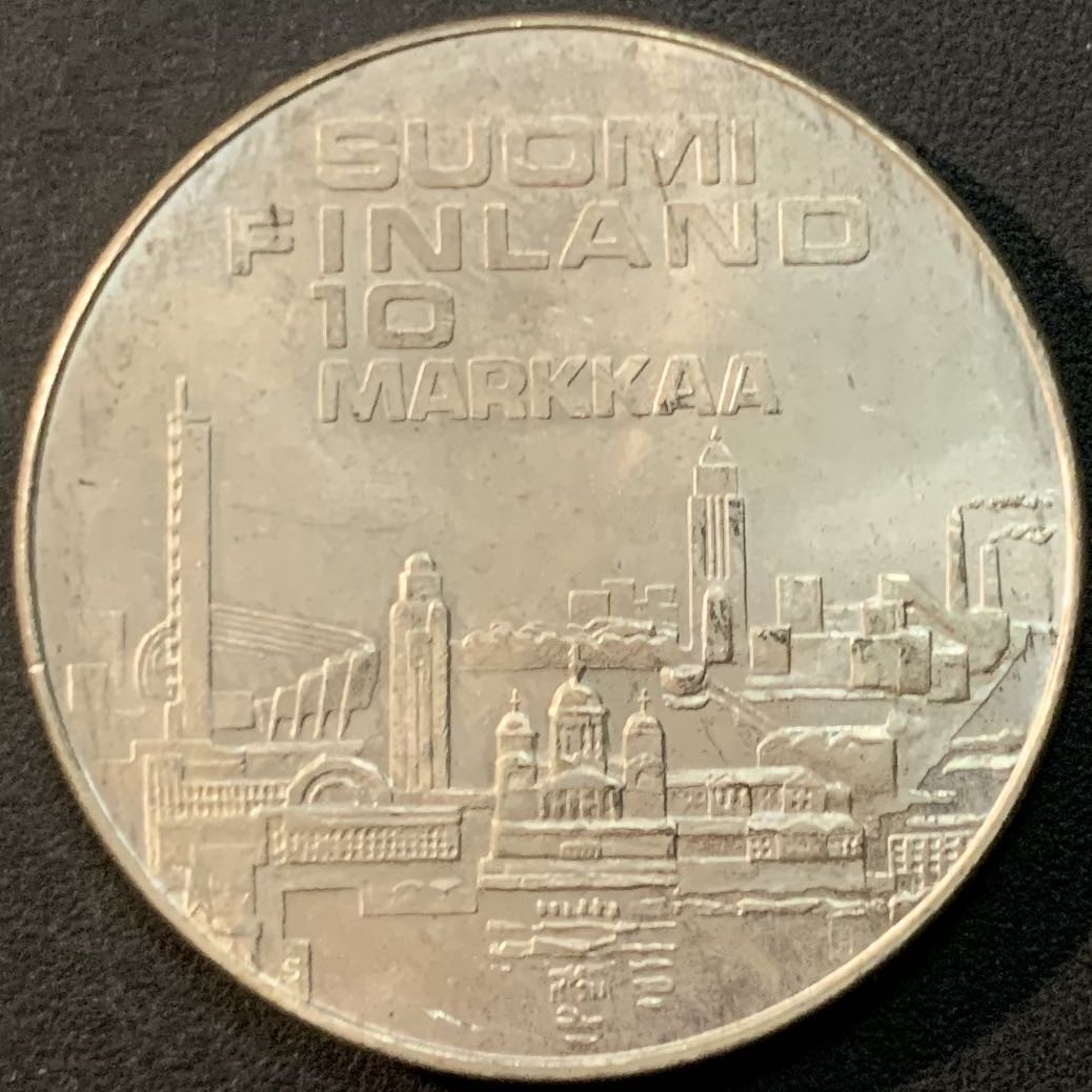 紫瑗钱币—微拍第75期  芬兰 1971年 欧洲田径赛 10马克 24.2克 0.5银 UNC