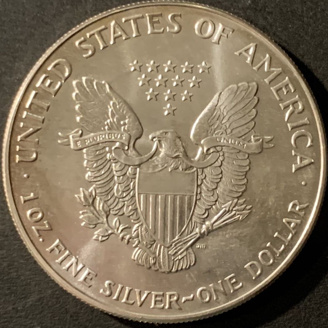 紫瑗钱币—微拍第65期  美国 1993年 行走女神 1盎司 投资银币 31.1克 0.999银 