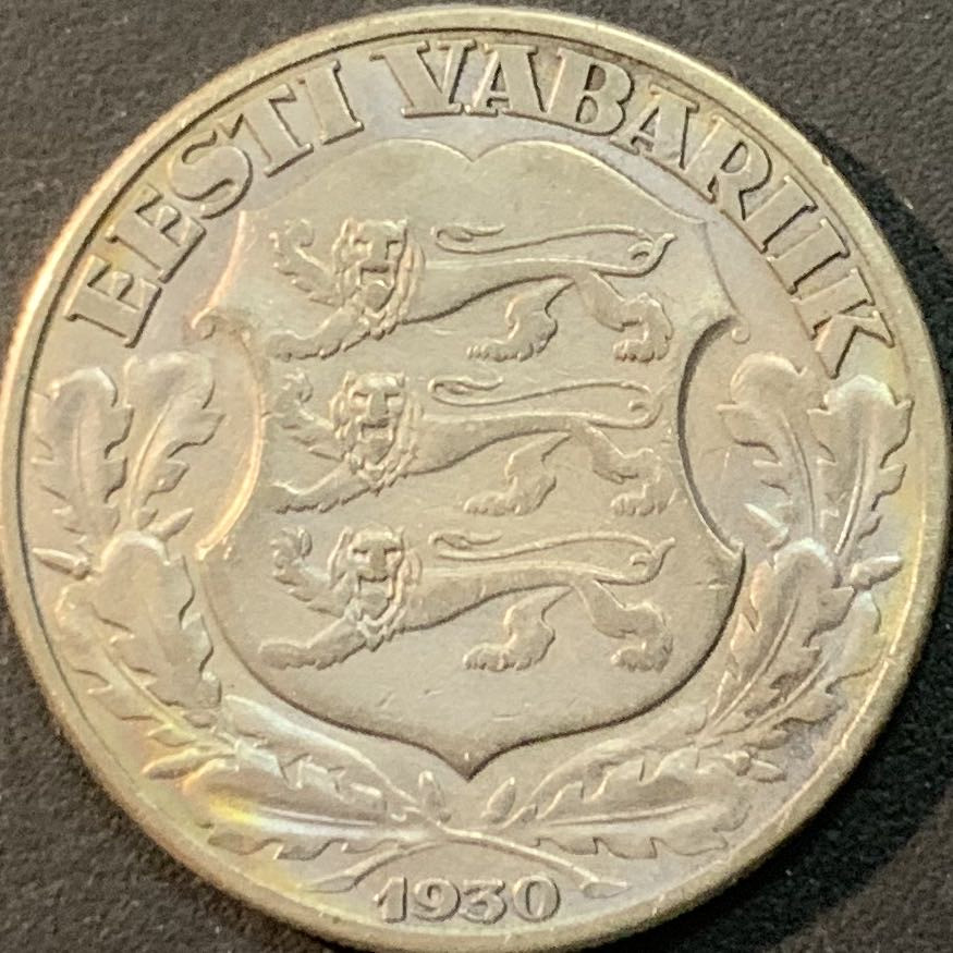 紫瑗钱币—微拍第65期  爱沙尼亚 1930年 塔林的汤帕要塞 2克朗 12克 0.5银