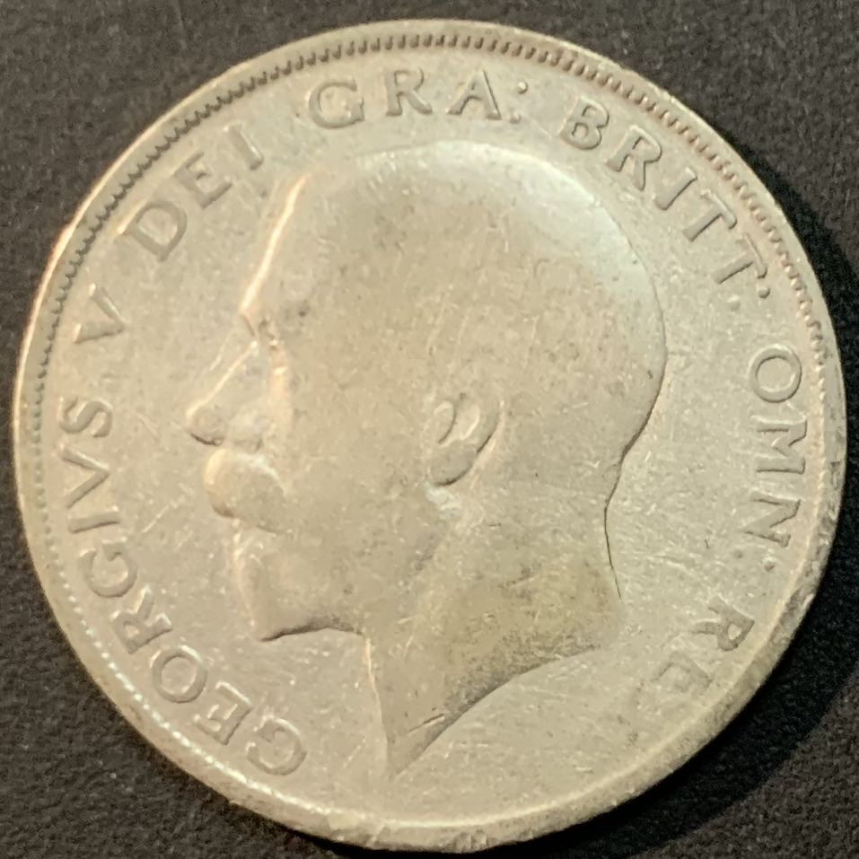 紫瑗钱币—微拍第75期  英国 1923年 乔治五世 半克朗 14.14克 0.5银