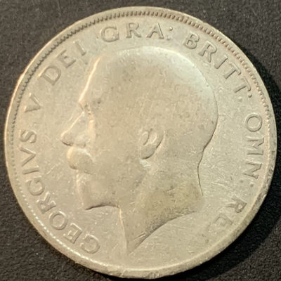 紫瑗钱币—微拍第75期  - 英国 1923年 乔治五世 半克朗 14.14克 0.5银