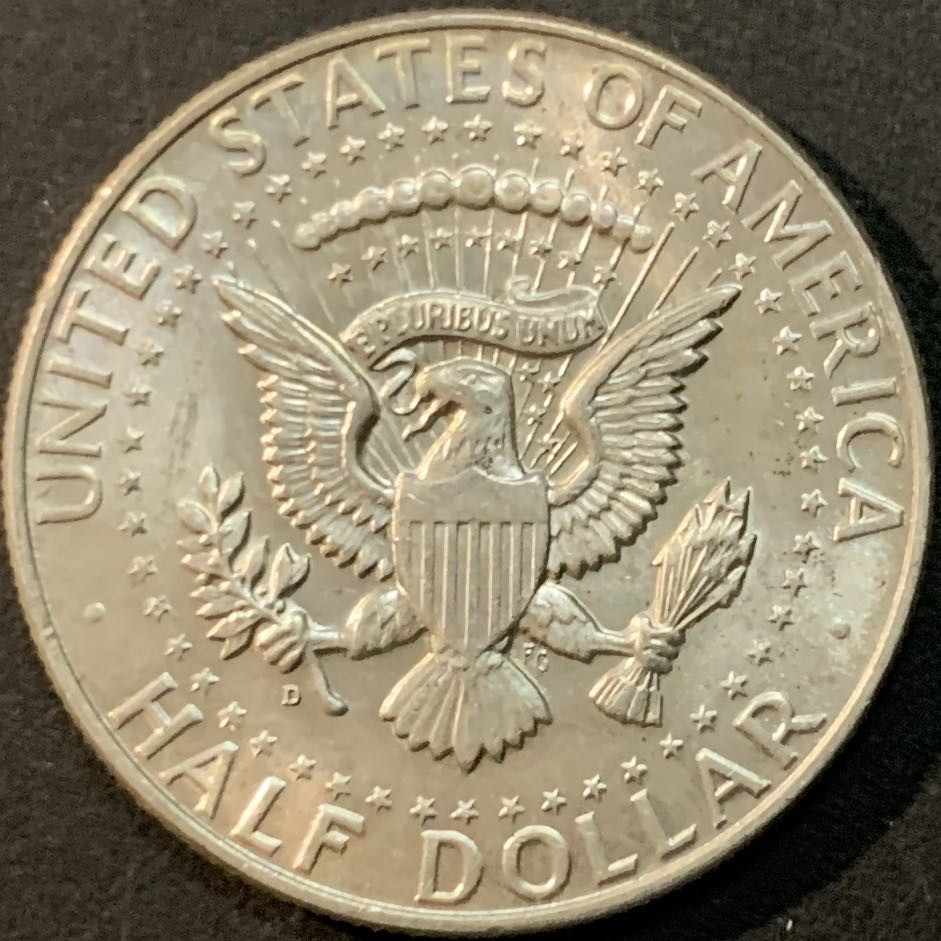 紫瑗钱币—微拍第75期  美国 1964年 肯尼迪 50美分 12.5克 0.9银 UNC