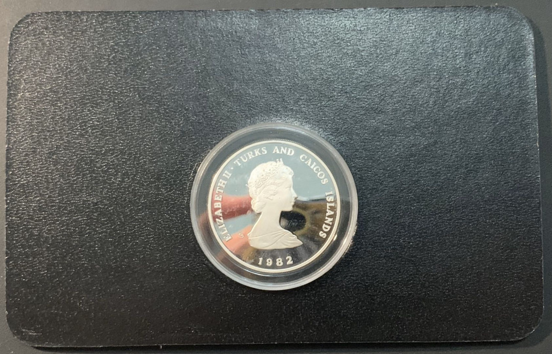 紫瑗钱币—微拍第75期  特克斯与凯恩斯  1982年 西班牙世界杯 带球 10克朗 23.28克 0.925银 精制 德国原装卡