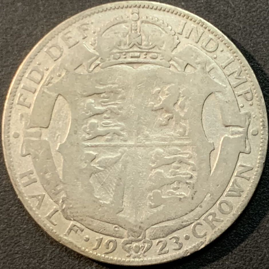 紫瑗钱币—微拍第75期  英国 1923年 乔治五世 半克朗 14.14克 0.5银