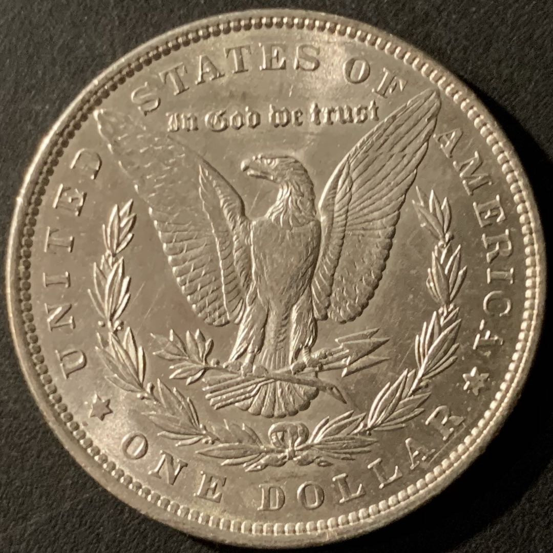 紫瑗钱币—微拍第65期  美国 1889年  摩根 大头妹 1美元 26.73克 0.9银 UNC