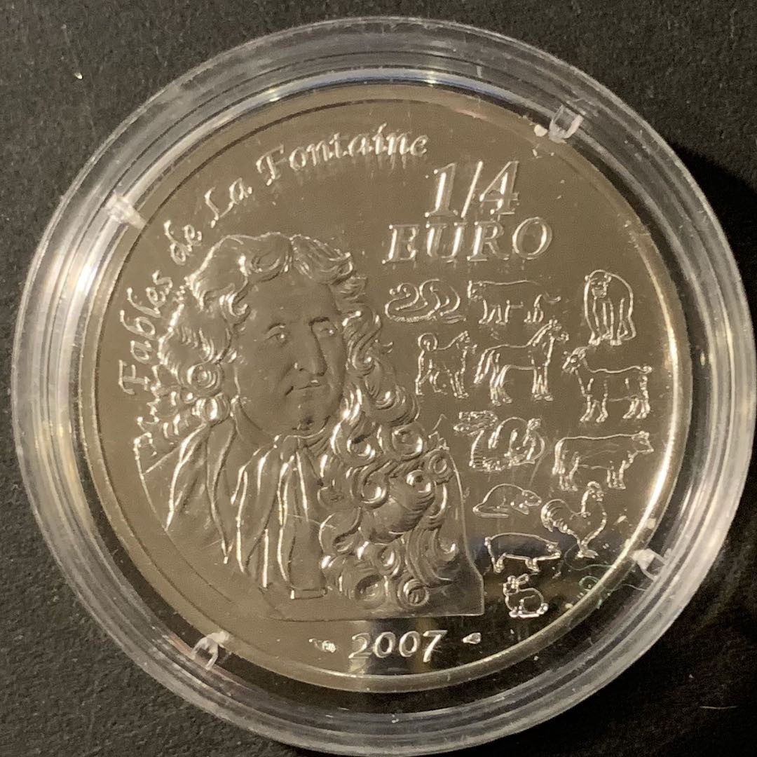 紫瑗钱币—微拍第65期  法国 2007年 丁亥猪年 1/4欧元 22.2克 0.9银