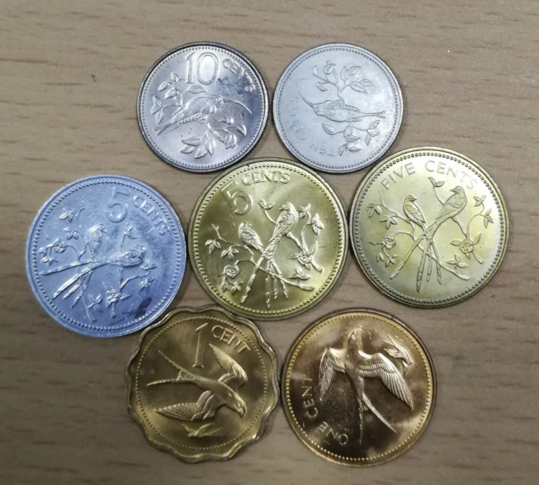 北京马甸外国币专卖第七期，陆续上新，欢迎关注 早期伯利兹小值币不同版别7枚，品相如图UNC