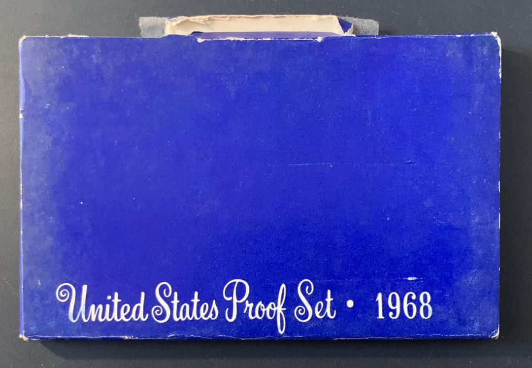 紫瑗钱币—微拍第65期  美国 1968年 流通币 5枚套 原盒装 精制