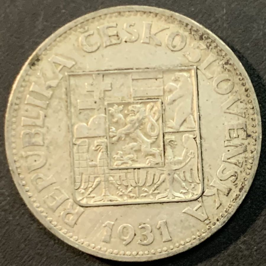 紫瑗钱币—微拍第66期  捷克斯洛伐克 1931年 10克朗 10克 0.7银